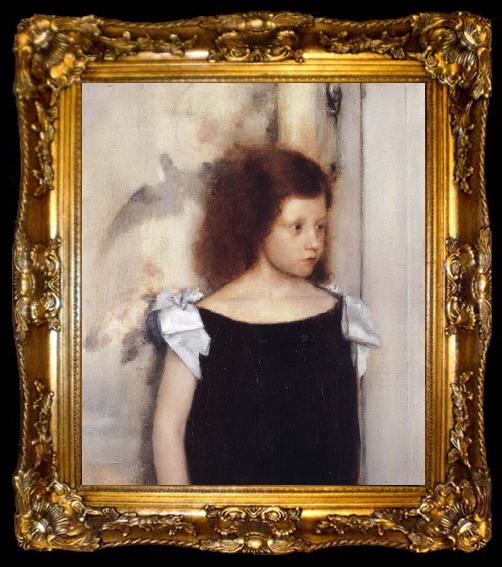 framed  Fernand Khnopff Portrait of Gabrielle Braun, ta009-2
